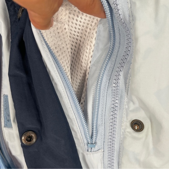 Vintage Columbia Sports Company Winter Jacket Baby Blue/ White Size M Interchang - Picture 10 of 17